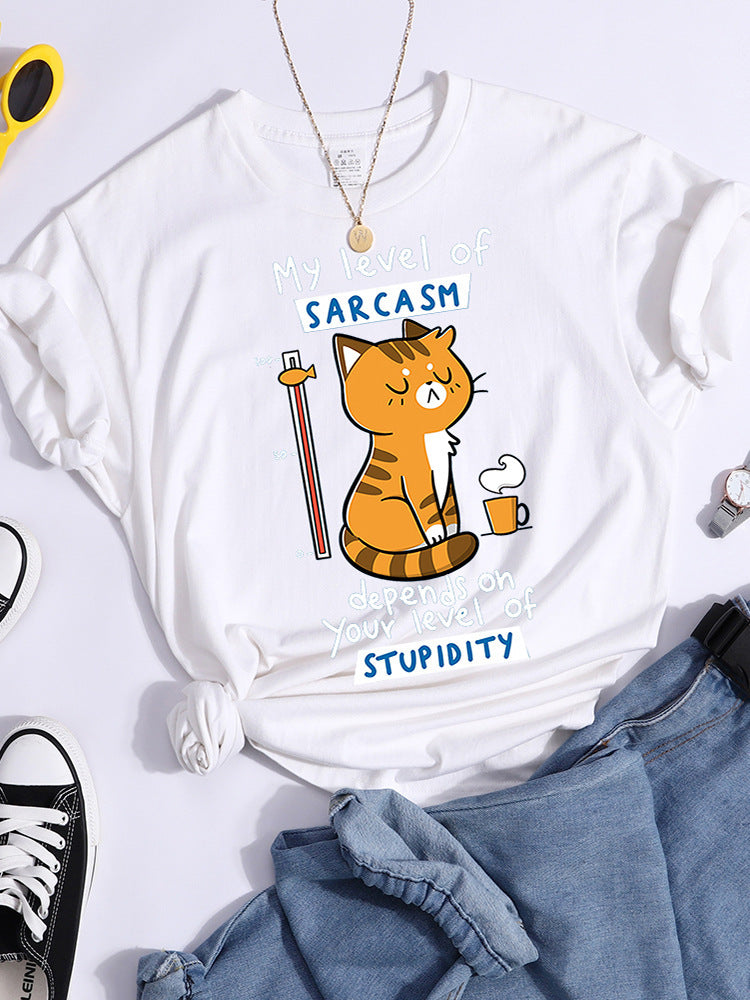 Laisvo stiliaus marškinėliai su paveikslėliu