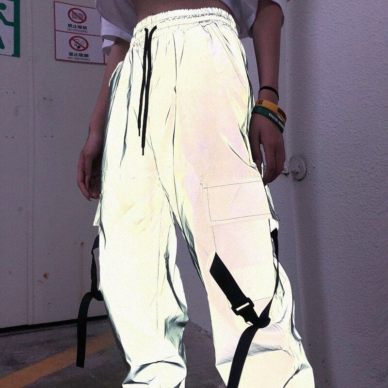 Atspindinčios Hip-Hop Stiliaus Kelnės
