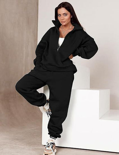 Long Sleeve Half Zip Short Hoodie