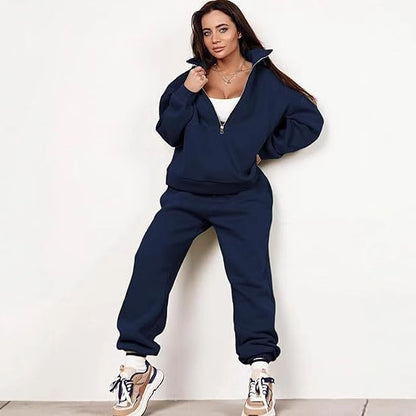 Long Sleeve Half Zip Short Hoodie
